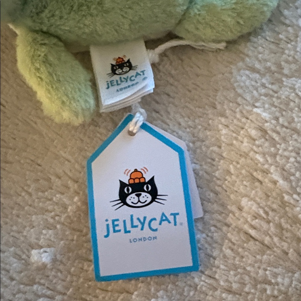 NWT Green Fluffy Turtle Jelly Cat - Picture 2 of 11